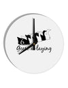 Six Geese A laying Text 10 InchRound Wall Clock-Wall Clock-TooLoud-White-Davson Sales