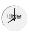 Eat Sleep Rave 10 InchRound Wall Clock by TooLoud-Wall Clock-TooLoud-White-Davson Sales