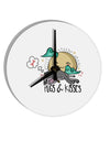 TooLoud Pugs and Kisses 10 Inch Round Wall Clock-Wall Clock-TooLoud-Davson Sales