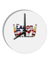 Labor Day - Celebrate 10 InchRound Wall Clock-Wall Clock-TooLoud-White-Davson Sales