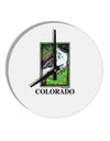 Colorado White River Text 10 InchRound Wall Clock-Wall Clock-TooLoud-White-Davson Sales