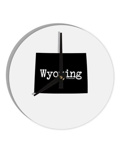 Wyoming - United States Shape 10 InchRound Wall Clock-Wall Clock-TooLoud-White-Davson Sales