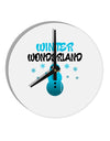 Winter Wonderland Snowman 10 InchRound Wall Clock-Wall Clock-TooLoud-White-Davson Sales