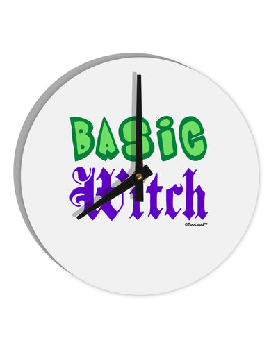 Basic Witch Color Green 10 InchRound Wall Clock-Wall Clock-TooLoud-White-Davson Sales