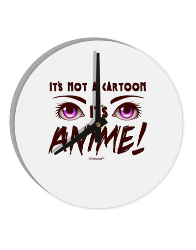 Not A Cartoon Eyes Magenta 10 InchRound Wall Clock by TooLoud-Wall Clock-TooLoud-White-Davson Sales