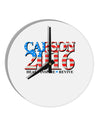 Carson Flag Slogan 10 InchRound Wall Clock-Wall Clock-TooLoud-White-Davson Sales