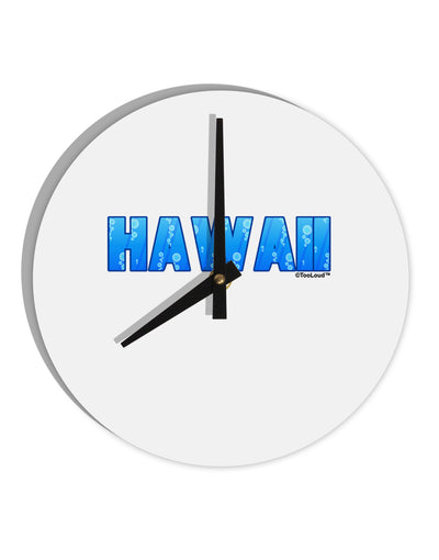 Hawaii Ocean Bubbles 10 InchRound Wall Clock by TooLoud-Wall Clock-TooLoud-White-Davson Sales