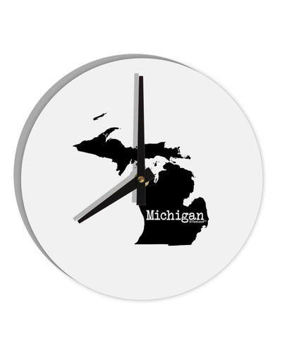 Michigan - United States Shape 10 InchRound Wall Clock-Wall Clock-TooLoud-White-Davson Sales