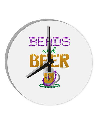 Beads And Beer 10 InchRound Wall Clock-Wall Clock-TooLoud-White-Davson Sales