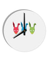 Scary Bunny Tri-color 10 InchRound Wall Clock-Wall Clock-TooLoud-White-Davson Sales