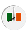 Irish Flag - Flag of Ireland 10 InchRound Wall Clock-Wall Clock-TooLoud-White-Davson Sales