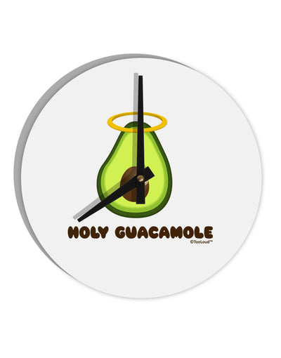 Holy Guacamole Design 10 InchRound Wall Clock by TooLoud-Wall Clock-TooLoud-White-Davson Sales