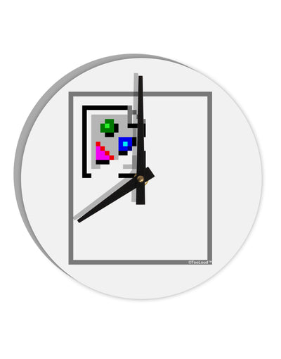 Broken Image Link - Tech Humor 10 InchRound Wall Clock by TooLoud-Wall Clock-TooLoud-White-Davson Sales