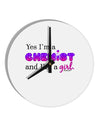 Yes I am a Chemist Girl 10 InchRound Wall Clock-Wall Clock-TooLoud-White-Davson Sales