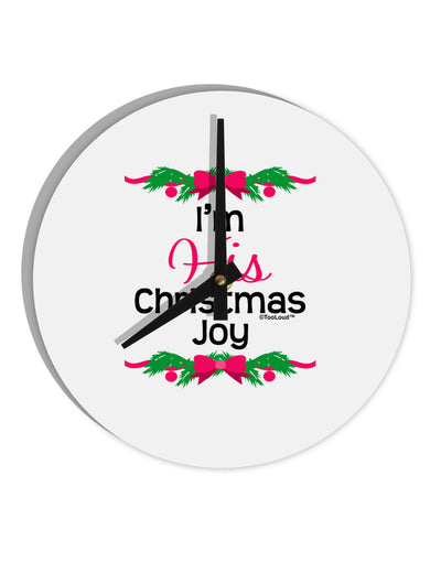 His Christmas Joy Matching His & Hers 10 InchRound Wall Clock-Wall Clock-TooLoud-White-Davson Sales