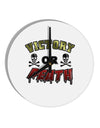 TooLoud Victory Or Death 10 InchRound Wall Clock-Wall Clock-TooLoud-White-Davson Sales