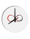 Infinite Love 10 InchRound Wall Clock-Wall Clock-TooLoud-White-Davson Sales