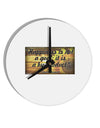 Happiness Is Not A Goal 10 InchRound Wall Clock by TooLoud-Wall Clock-TooLoud-White-Davson Sales