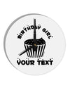 Personalized Birthday Girl Cupcake -Customizable- Name 10 InchRound Wall Clock-Wall Clock-TooLoud-White-Davson Sales