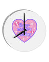 Happy Mother's Day Mommy - Pink 10 InchRound Wall Clock by TooLoud-Wall Clock-TooLoud-White-Davson Sales