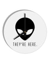 Alien They Are Here 10 InchRound Wall Clock-Wall Clock-TooLoud-White-Davson Sales