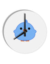 Cute Little Chick - Blue 10 InchRound Wall Clock by TooLoud-Wall Clock-TooLoud-White-Davson Sales