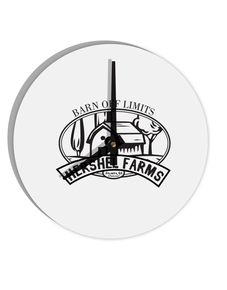 Hershel Farms 10 InchRound Wall Clock by TooLoud-Wall Clock-TooLoud-White-Davson Sales