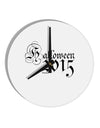 Halloween Current Year Script Text 10 InchRound Wall Clock-Wall Clock-TooLoud-White-Davson Sales