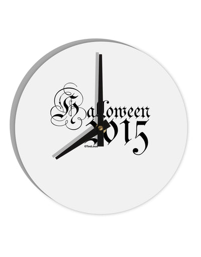 Halloween Current Year Script Text 10 InchRound Wall Clock-Wall Clock-TooLoud-White-Davson Sales