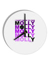 Find Molly Purple 10 InchRound Wall Clock-Wall Clock-TooLoud-White-Davson Sales