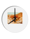 Montezuma Castle Watercolor 10 InchRound Wall Clock-Wall Clock-TooLoud-White-Davson Sales