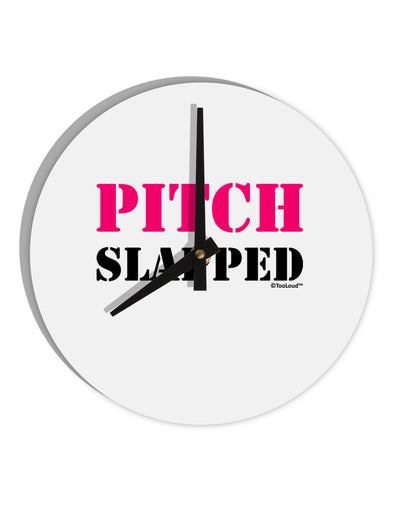 Pitch Slapped - Pink 10 InchRound Wall Clock-Wall Clock-TooLoud-White-Davson Sales