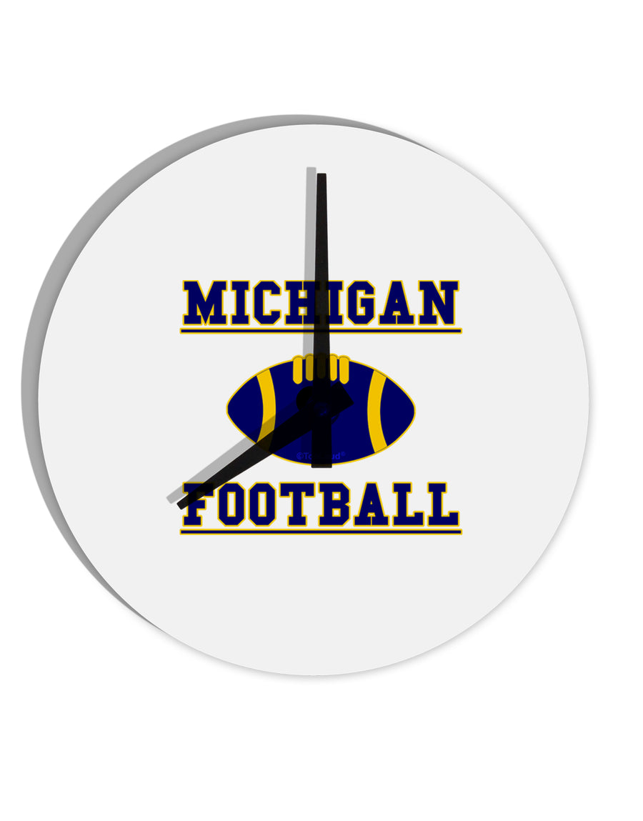 Michigan Football 10 InchRound Wall Clock by TooLoud-Wall Clock-TooLoud-White-Davson Sales