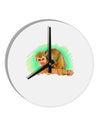 Squirrel Monkey Watercolor 10 InchRound Wall Clock-Wall Clock-TooLoud-White-Davson Sales