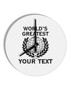 Personalized Worlds Greatest 10 InchRound Wall Clock by TooLoud-Wall Clock-TooLoud-White-Davson Sales