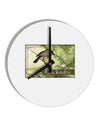 CO Chickadee with Text 10 InchRound Wall Clock-Wall Clock-TooLoud-White-Davson Sales