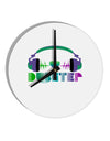 Heart Dubstep 10 InchRound Wall Clock-Wall Clock-TooLoud-White-Davson Sales