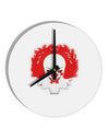 Extra Scary Clown Watercolor 10 InchRound Wall Clock-Wall Clock-TooLoud-White-Davson Sales