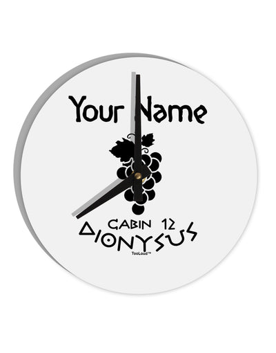 Personalized Cabin 12 Dionysus 10 InchRound Wall Clock by TooLoud-Wall Clock-TooLoud-White-Davson Sales