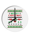 Merry Christmas Ugly Christmas Sweater 10 InchRound Wall Clock-Wall Clock-TooLoud-White-Davson Sales