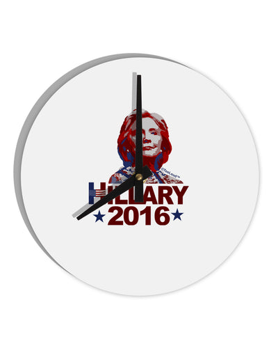 Hillary 2016 Face 10 InchRound Wall Clock-Wall Clock-TooLoud-White-Davson Sales