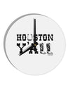 Houston Y'all - Boots - Texas Pride 10 InchRound Wall Clock by TooLoud-Wall Clock-TooLoud-White-Davson Sales