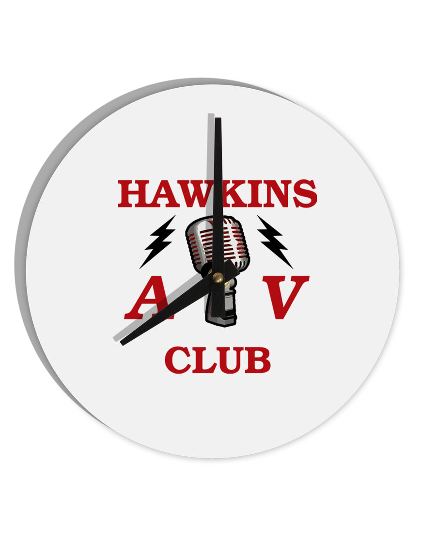 Hawkins AV Club 10 InchRound Wall Clock by TooLoud-Wall Clock-TooLoud-White-Davson Sales