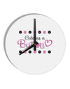 Cute As A Button 10 InchRound Wall Clock-Wall Clock-TooLoud-White-Davson Sales