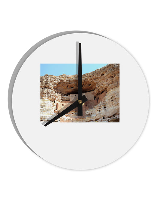Montezuma Castle Arizona 10 InchRound Wall Clock-Wall Clock-TooLoud-White-Davson Sales