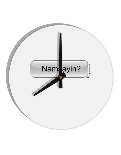 Namsayin Text Bubble 10 InchRound Wall Clock-Wall Clock-TooLoud-White-Davson Sales