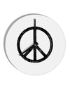 Peace Sign Symbol - Distressed 10 InchRound Wall Clock-Wall Clock-TooLoud-White-Davson Sales