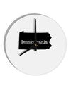 Pennsylvania - United States Shape 10 InchRound Wall Clock  by TooLoud