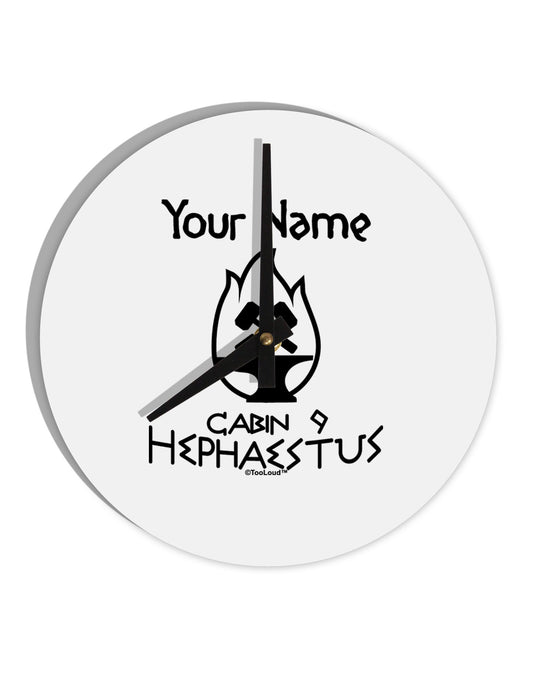 Personalized Cabin 9 Hephaestus 10 InchRound Wall Clock-Wall Clock-TooLoud-White-Davson Sales