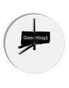 Connecticut - United States Shape 10 InchRound Wall Clock-Wall Clock-TooLoud-White-Davson Sales